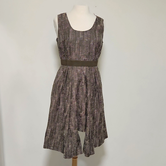 eva mendes for New York & Company Dresses & Skirts - Eva Mendez Brown Jacquard Fit & Flare Dress